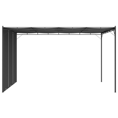 vidaXL Altana ogrodowa z zasłoną boczną, 4 x 3 x 2,25 m, antracytowa