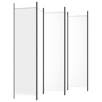 Parawan 6-panelowy, biały, 300 x 200 cm, tkanina