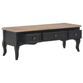 vidaXL Szafka pod TV, czarna, 100 x 35 x 35 cm, drewniana
