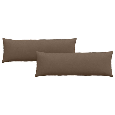 Poduszki na sofę 2 pcs Brązowy 120 x 40 cm tkanina
