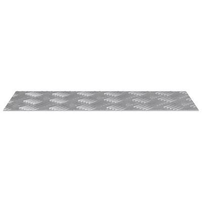 Stopień Prostokątny 2 pcs Srebrny 50 x 20 cm Aluminium