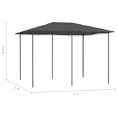 Altana, 3x4x2,6 m, antracytowa, 160 g/m?