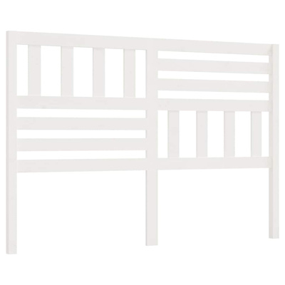 Wezgłowie łóżka, białe, 146x4x100 cm, lite drewno sosnowe