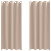 Firany blackout z kółkami 2 pcs Ciemnoszary 245 x 140 cm