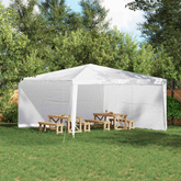 Ściana boczna namiotu na imprezy 2 pcs Biały 400 x 195 cm