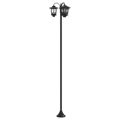 Lampion z 3 głowicami Czarny 16 x 16 x 187 cm Aluminium i ABS