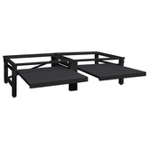 Podstawka na Pralkę 2 pcs Czarny 124,5 x 61,5 x 32,5 cm Stal