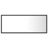 vidaXL Lustro łazienkowe z LED, szare, 100x8,5x37 cm, akryl
