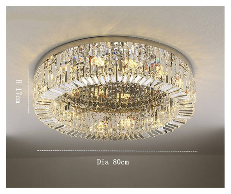 Plafon kryształowy glamour, nowoczesny 60cm  STELLA SILVER