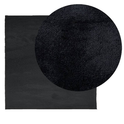 vidaXL Dywan OVIEDO z krótkim włosiem, czarny, 240x240 cm