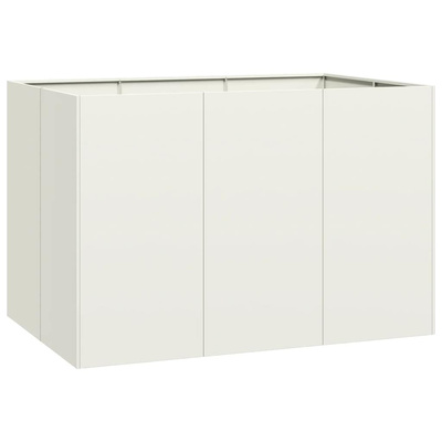 Doniczka Biała 120x80x80 cm Stal
