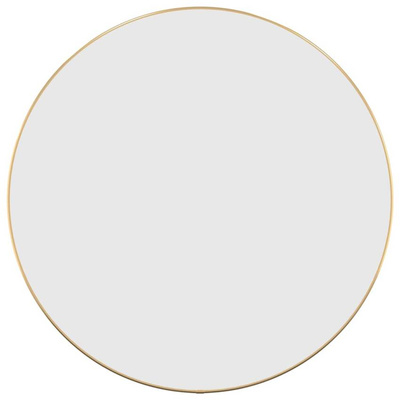 vidaXL Lustro ścienne, złote, Ø 60 cm, okrągłe