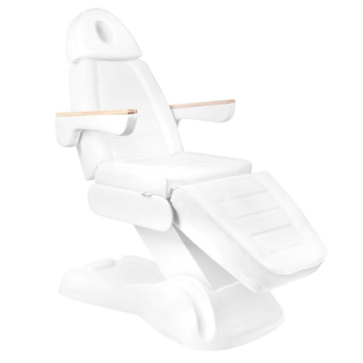 Fotel kosmetyczny elektryczny SILLON Lux 273b + taboret 304 biały 125907