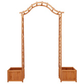 vidaXL Pergola ogrodowa z donicami, lite drewno jodłowe