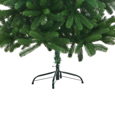 vidaXL Sztuczna choinka z lampkami i bombkami, 150 cm, zielona model standard