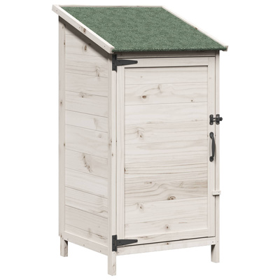 Shed ogrodowy Biały 59 x 56 x 113,5 cm Drewno Świerkowe