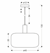 Lampa wisząca Sopra 40 czarno złota metalowa nad stół do salonu