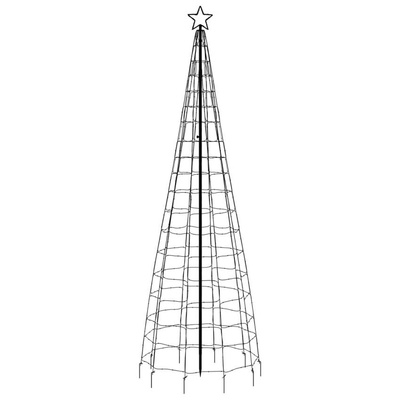 vidaXL Choinka z lampek, z kołkami, 570 ciepłych białych LED, 300 cm
