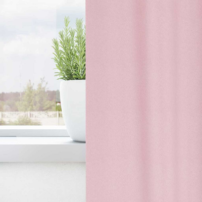 Firany blackout z kółkami 2 pcs Dziecięcy róż 245 x 140 cm
