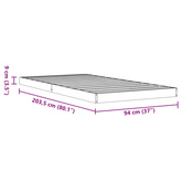 Rama łóżka, woskowy brąz, 90x200 cm, lite drewno sosnowe