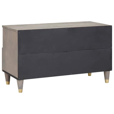 Szafka pod telewizor Szary 80 x 33 x 46 cm Drewno z mango