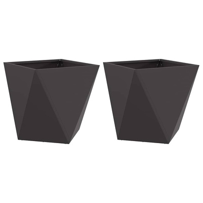 Donica 2 pcs Czarny 40 x 40 x 40 cm Stal