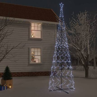 vidaXL Choinka stożkowa, 3000 zimnych białych LED, 230x800 cm