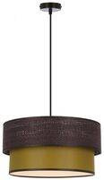 Arezzo lampa wisząca czarny 1x60W E27 abażur czarny+oliwkowy