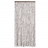 Zasłona przeciwko owadom, taupe i biel, 90x200 cm, szenil