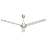 vidaXL Wentylator sufitowy, 142 cm, srebrny