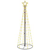 vidaXL Choinka stożkowa, 108 ciepłych białych LED, 70x180 cm