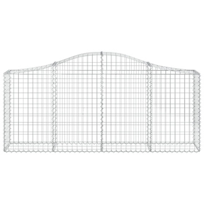 Kosze gabionowe, 6 szt, 200x30x80/100 cm, galwanizowane żelazo