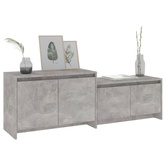 vidaXL Szafka pod TV, szarość betonu, 146,5x35x50 cm