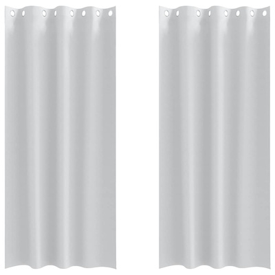 Firany blackout z kółkami 2 pcs Jasnoszary 260 x 140 cm
