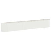 Podniesione Łóżko Ogrodowe Biały 300 x 40 x 40 cm Stal