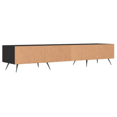 Szafka pod TV, czarna, 150x36x30 cm, materiał drewnopochodny vidaXL