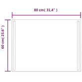 Lustro łazienkowe z LED, 80x60 cm vidaXL