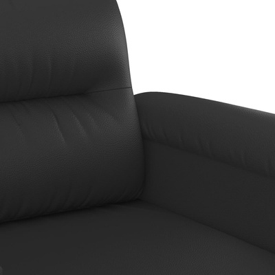 2-osobowa sofa, czarna, 140 cm, sztuczna skóra model standard