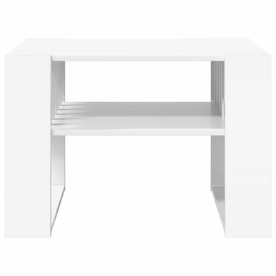 Stolik kawowy Biały 66 x 49,5 x 45 cm Drewno inżynieryjne
