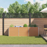 Podniesiona rabata ogrodowa Jasny Brąz 240 x 40 x 77 cm