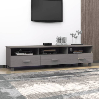 vidaXL Szafka pod TV HAMAR, jasnoszara, 158x40x40 cm, drewno sosnowe