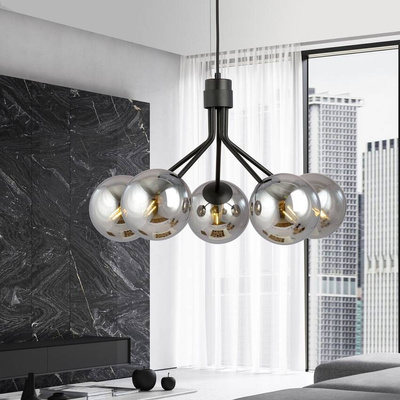 Lampa wisząca NOVA 5 BLACK/GRAFIT
