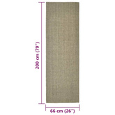vidaXL Sizalowy dywanik do drapania, kolor taupe, 66x200 cm