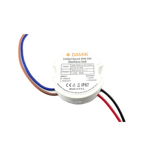 Zasilacz do taśm LED DAMIK Round 24V 30W IP67
