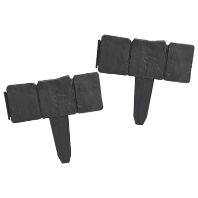 Obrzeże trawnikowe, 41 szt., tworzywo sztuczne, 10 m