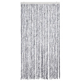 Zasłona przeciwko owadom, biało-szara, 100x200 cm, szenil