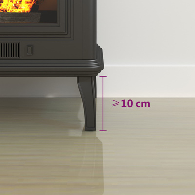 Szklana płyta kominkowa przezroczysty 1200 x 500 mm Szkło