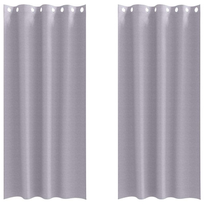 Firany blackout z kółkami 2 pcs Metaliczny Szary 245 x 140 cm
