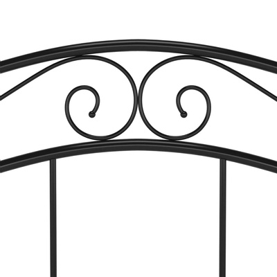 Rama łóżka, czarna, metalowa, 120 x 200 cm