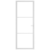 vidaXL Drzwi wewnętrzne, 76x201,5 cm, białe, szkło ESG i aluminium